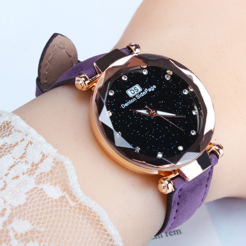 Star Sky 12 Diamond Belt watches for women student ladies youth creative fashion watchs watche