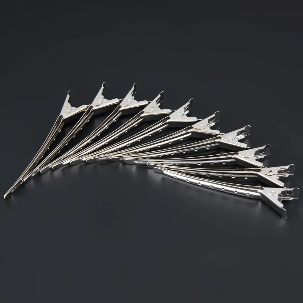 10PCS hair clips headwear stainless hairdressing clips clamp salon equipments human hair style tools