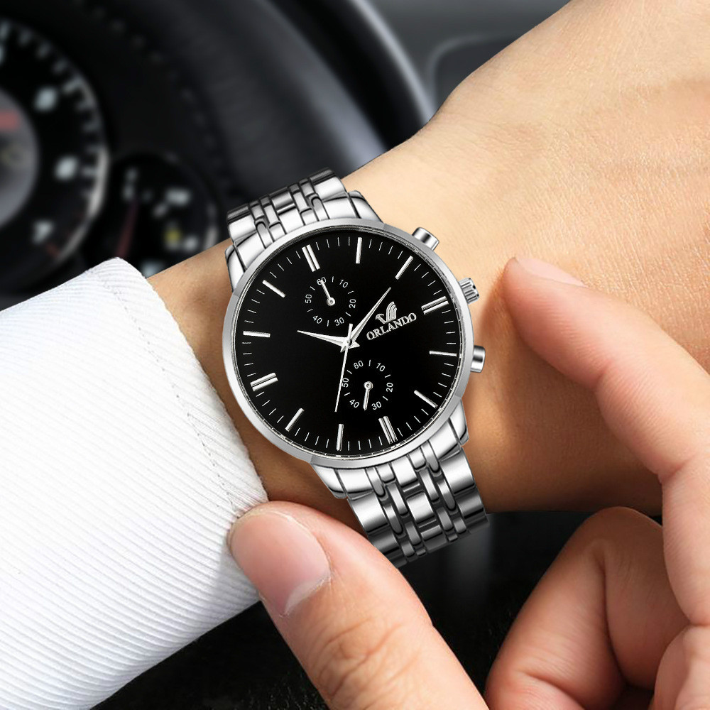 Fashion watches japan quartz watch men steel belt business watchs gold watche silver watched watches