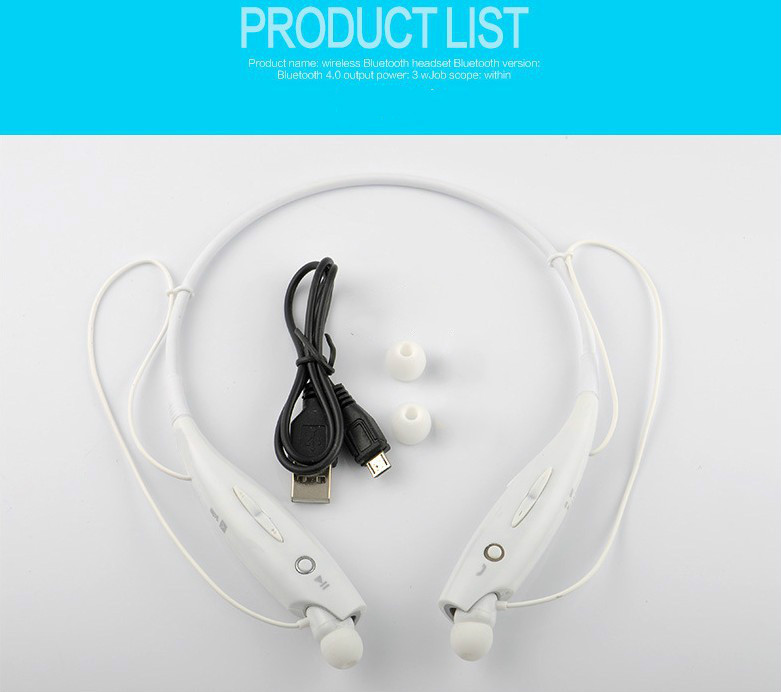 Wireless sports bluetooth collar clip neck hanging earplugs bluetooth earphones for phones