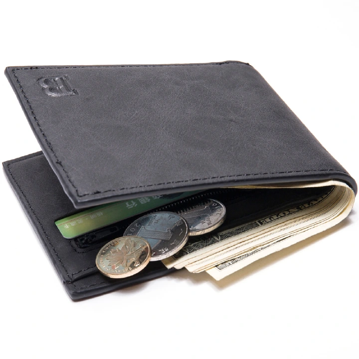 Wallets Men Small Money Purses Wallets New Design Dollar Price Top Men Thin Wallet Leather With Coin Bag Zipper Wallet For Men