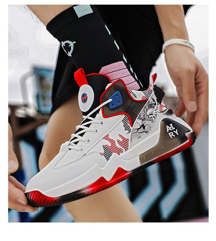 New Men's Basketball Shoes Rubber Low-top Lace-up Fashion Indoor Non-Slip Training Sports Running Shoes For Men