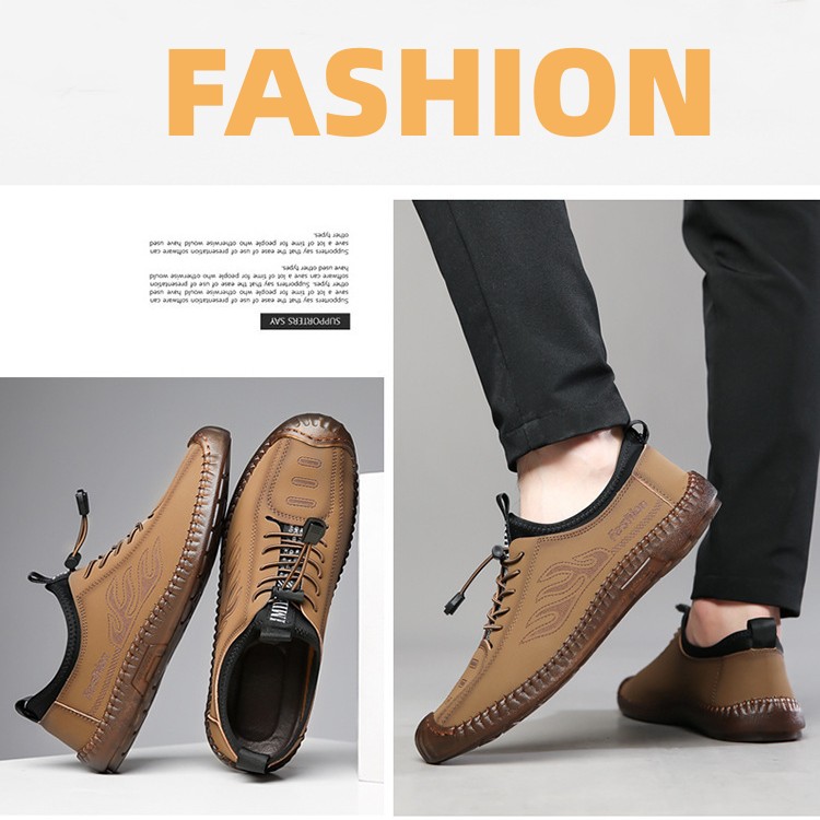 Men Shoes Soft Bottom Soft Surface Men's Shoes Athletic  Casual Leather  Walking Shoes