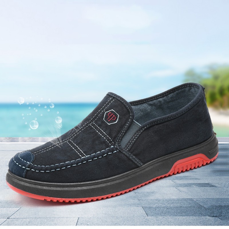 New Men's  Cloth Shoes Bean Casual Shoes High-end Men's Canvas Shoes