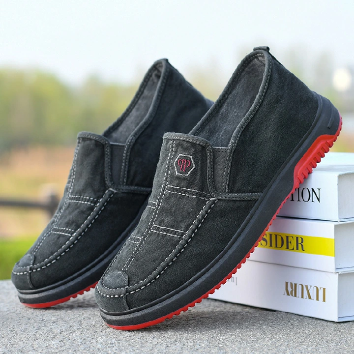 New Men's  Cloth Shoes Bean Casual Shoes High-end Men's Canvas Shoes
