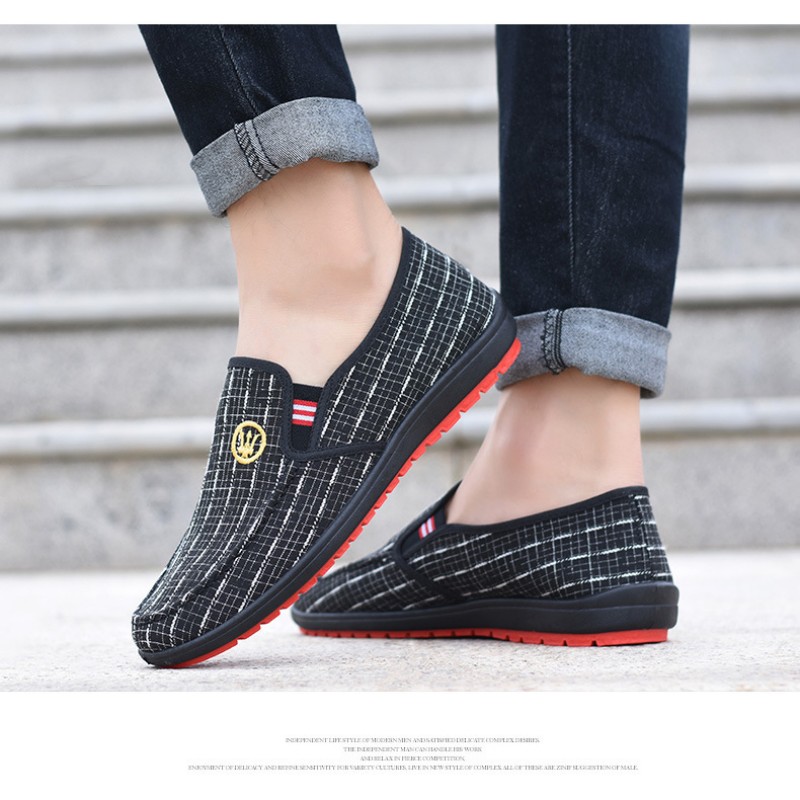 New Canvas Shoes Men's Shoes Cloth Shoes Soft Sole  Men's Casual Slacker Shoes Sports Running Shoes Athletic