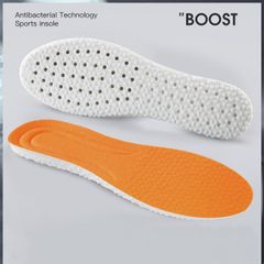 Boost Feet Feeling Soft Insoles Super Soft PU Sports Running Shock Absorbing Foot Health Sole Shoe Care Flat Foot Health Sole Orange 37-38