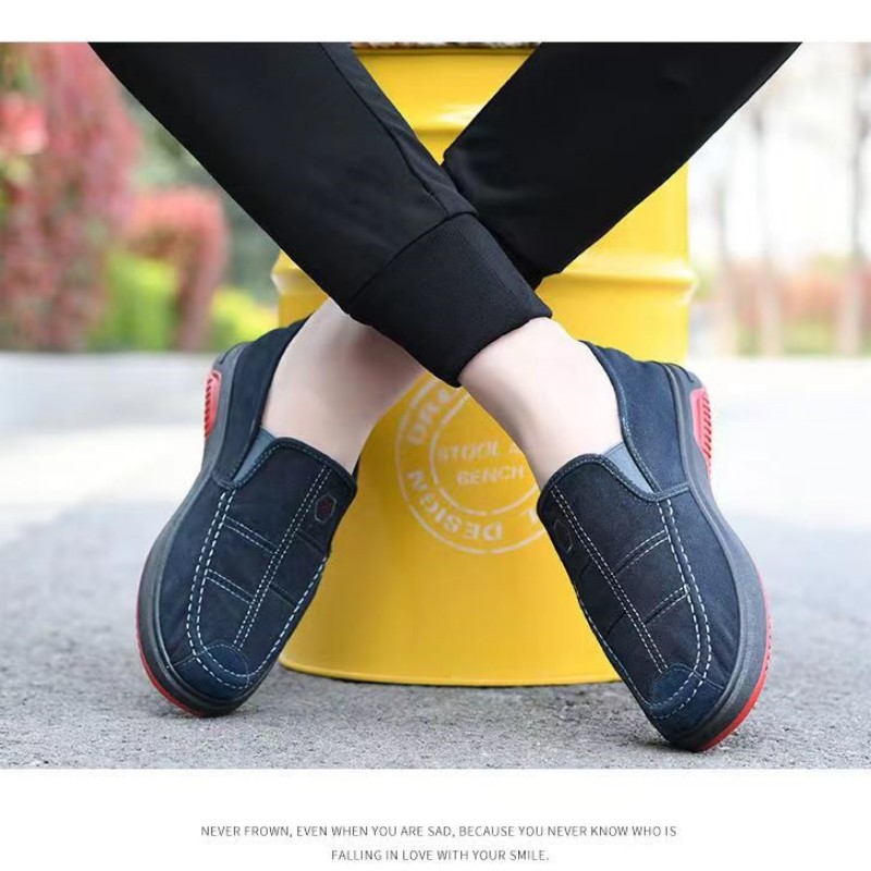 New Men's  Cloth Shoes Bean Casual Shoes High-end Men's Canvas Shoes