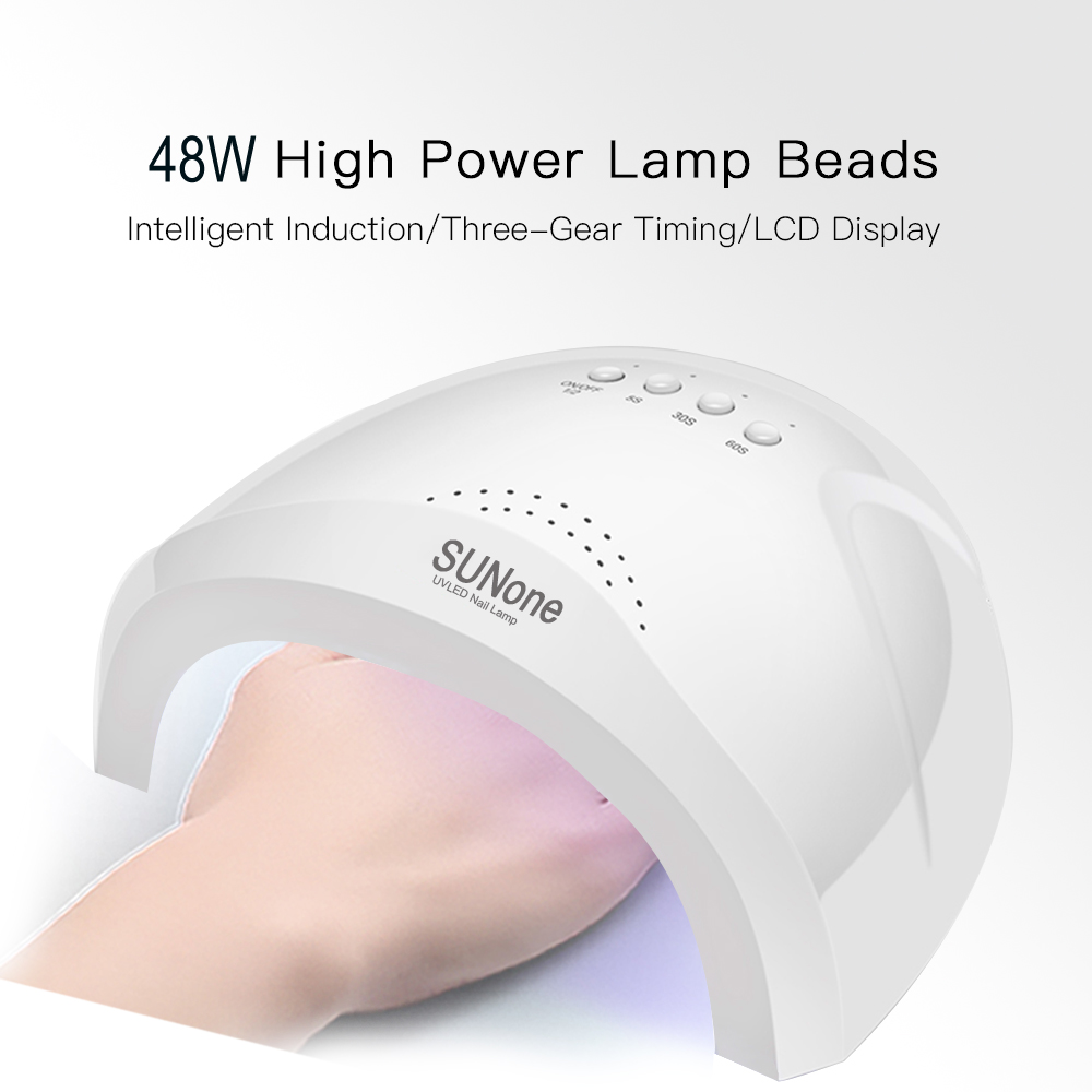 48W/30 LEDS Nail Dryer Machine Nails Lamp Dual-light Source Phototherapy Lamp For Drying UV Nails Gel Polish Manicure Tools