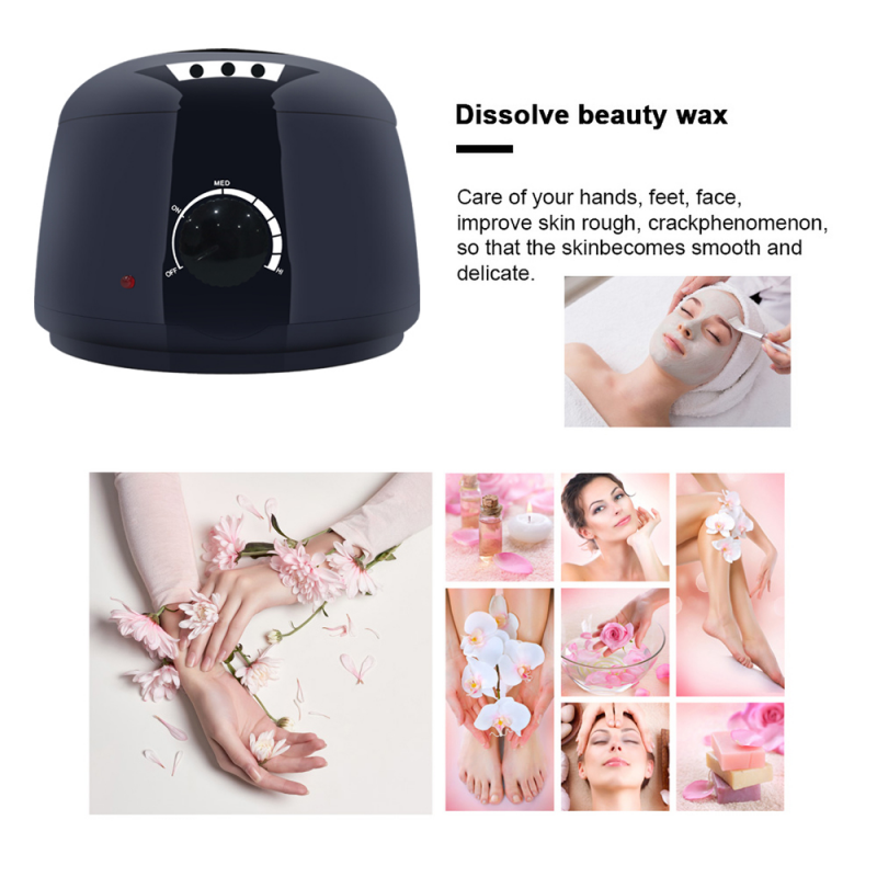 Hair Removal Wax-melt Machine Heater 4 Package Wax Beans 10 Wood Stickers Hair Removal Machine Waxing Kit