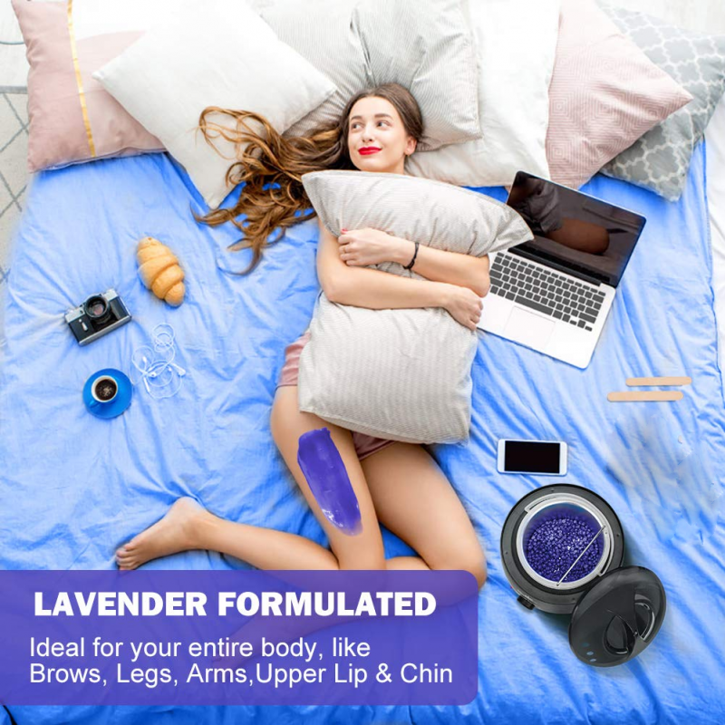 Hair Removal Wax-melt Machine Heater 4 Package Wax Beans 10 Wood Stickers Hair Removal Machine Waxing Kit