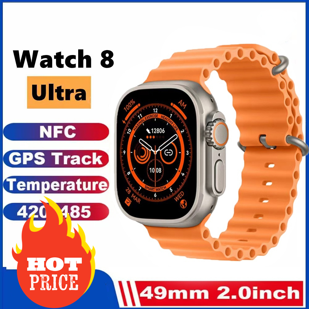 T800 Ultra Series 8 Watch Smart Ultra 1:1 49mm Case NFC Access Blood Oxygen Bluetooth Call Music Smart Watch For Iphone IWO