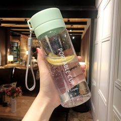 Large Capacity Sports Water Bottle With Tea Infuser Frosted Portable Travel Bottles Sports Fitness Cup Plastic Drinkware Green 600ml