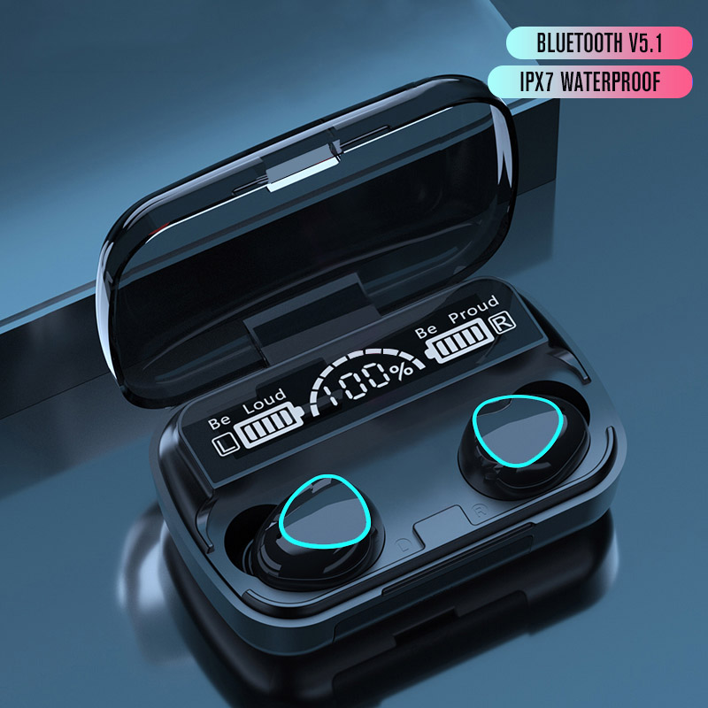 M10 Wireless TWS Earphone Business Bluetooth Earphone Power Digital Display 5.3 Sports Hanging Ear Touch Earphone Waterproof