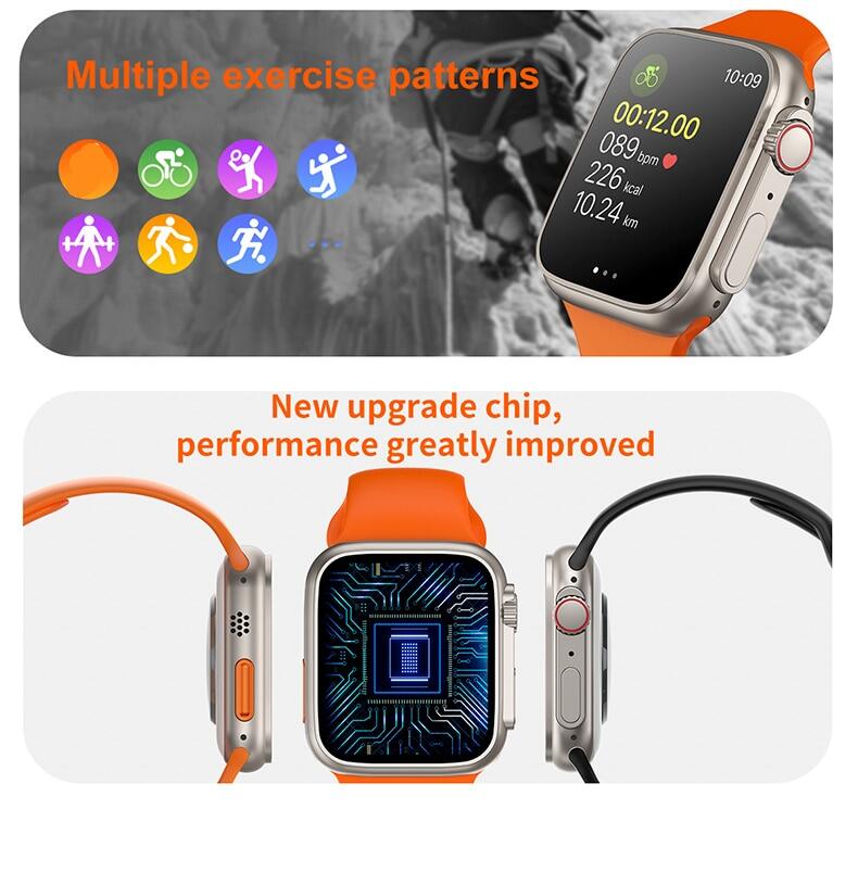 I8 Ultra Series 8 Smart Watch TWO Strap TWS Bluetooth Headset Men Women Heart Rate Monitor Fitness Sport Smartwatches