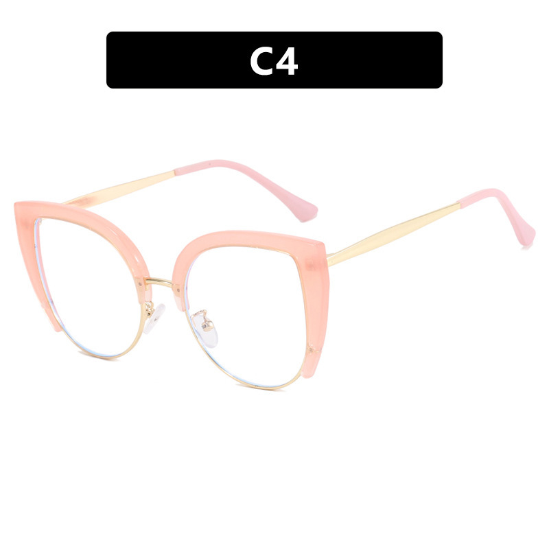 Fashion Gold Metal Optical Eyeglasses Frames For Women Designer Luxury Ladies Retro Eyewear Computer Glasses Anti Blue Light New