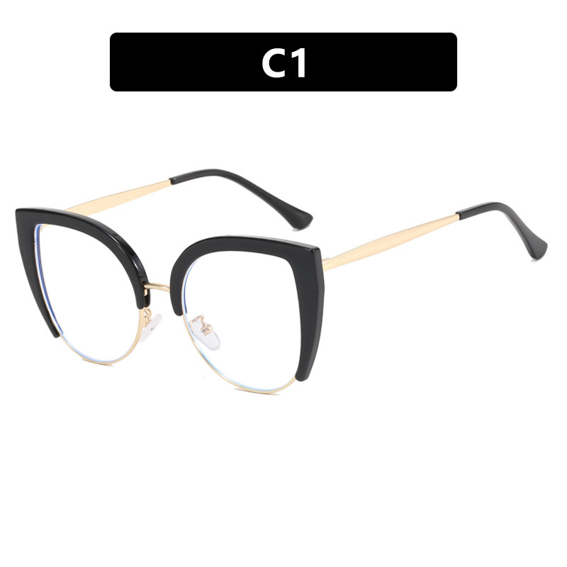 Fashion Gold Metal Optical Eyeglasses Frames For Women Designer Luxury Ladies Retro Eyewear Computer Glasses Anti Blue Light New