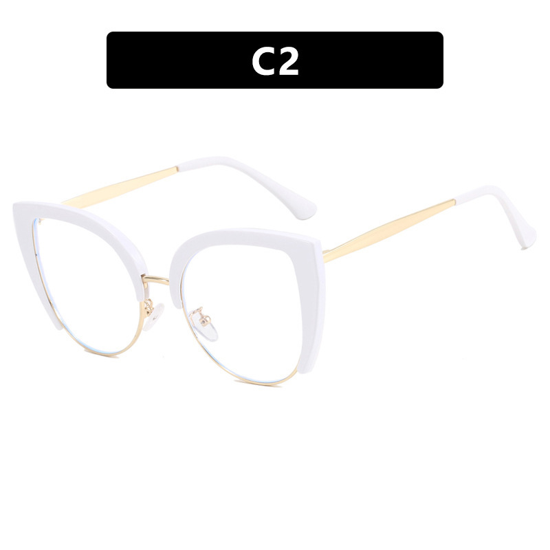 Fashion Gold Metal Optical Eyeglasses Frames For Women Designer Luxury Ladies Retro Eyewear Computer Glasses Anti Blue Light New