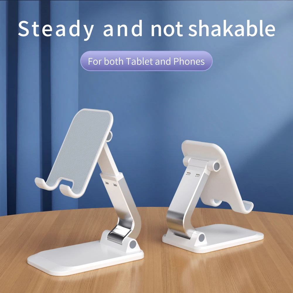 Q7 Desktop Tablet Phone Holder Stand For iPhone iPad Table Folding Extendable Support Metal Desk Adjustable Height Phone Mount