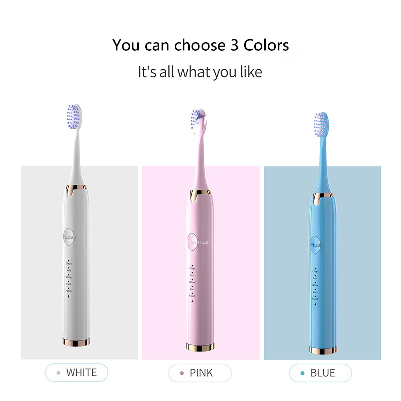 E810 Powerful Ultrasonic Sonic Electric Toothbrush USB Charge Rechargeable Tooth Brushes Washable Electronic Whitening Teeth Brush