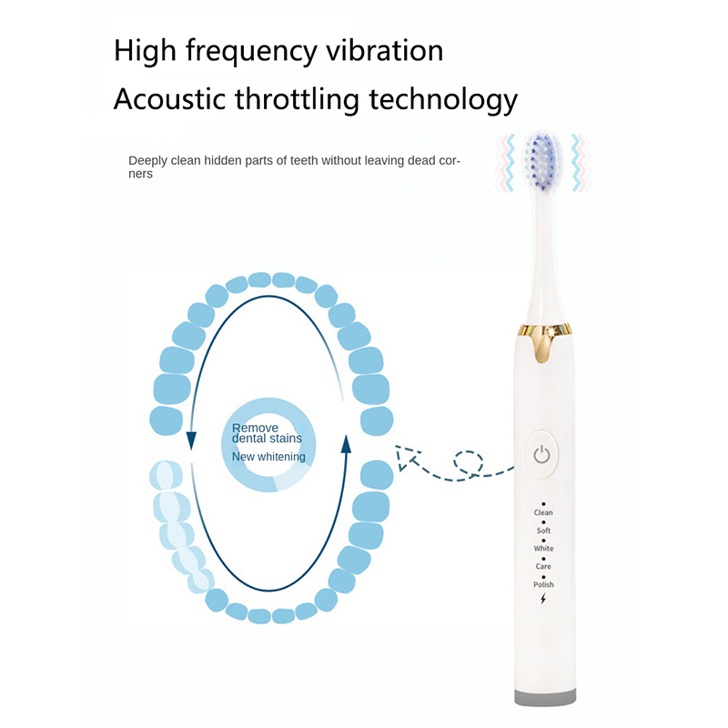 E810 Powerful Ultrasonic Sonic Electric Toothbrush USB Charge Rechargeable Tooth Brushes Washable Electronic Whitening Teeth Brush