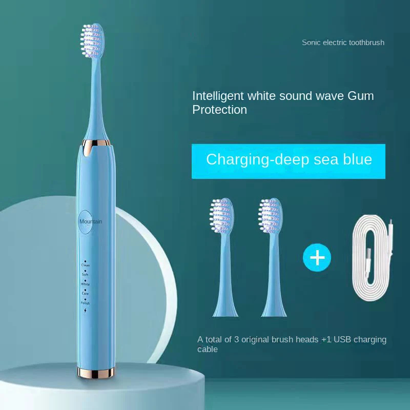 E810 Powerful Ultrasonic Sonic Electric Toothbrush USB Charge Rechargeable Tooth Brushes Washable Electronic Whitening Teeth Brush