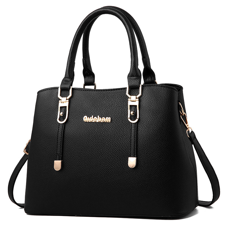 Fashion Online Middle Aged Korean Version Women's Handbag Soft Leather One Shoulder Mum's bag
