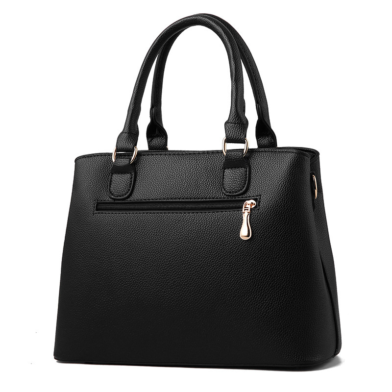 Fashion Online Middle Aged Korean Version Women's Handbag Soft Leather One Shoulder Mum's bag