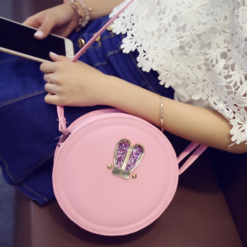 Fashion Online Wholesale Lovely Ear Small Round HandBag Chain Shopping Bag