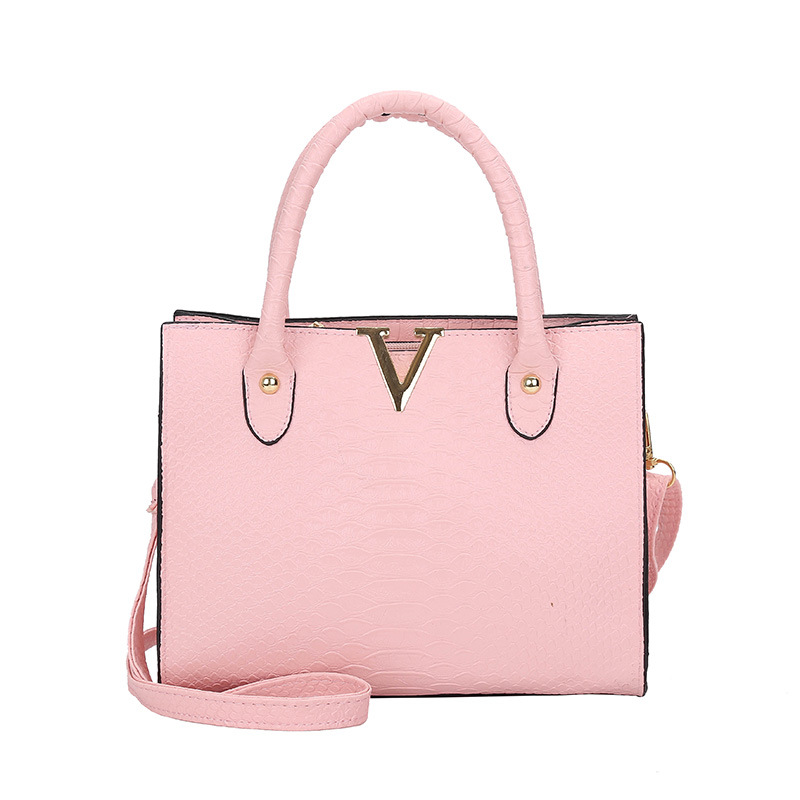 Fashion Online 2020 Pink Office Handbag Wholesale Crocodile Leather Bag
