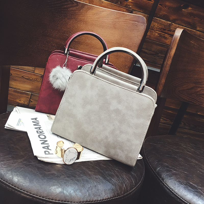 Fashion online Simple Styling Bag Wine Red Girl's Single Shoulder Messenger Bag