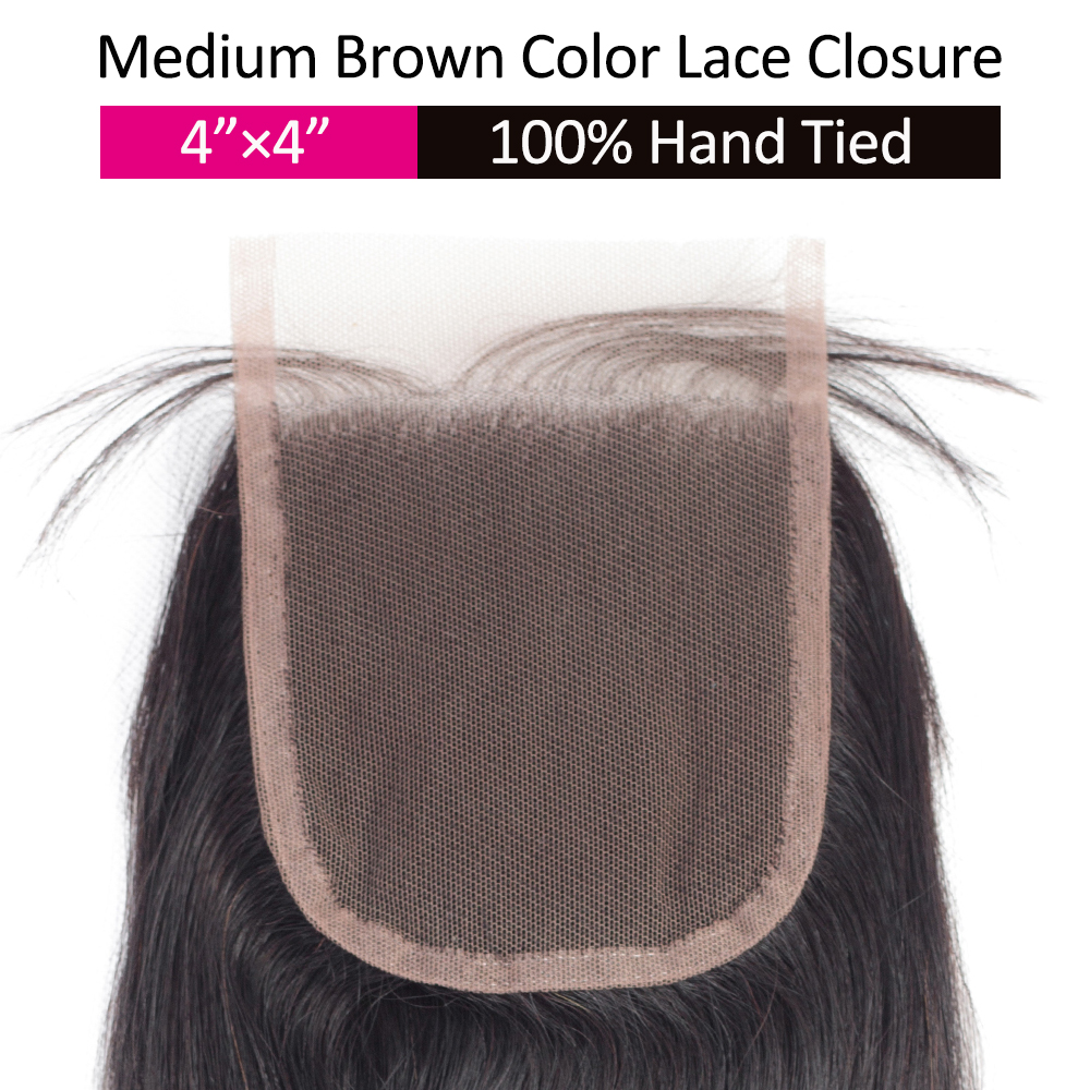 Fashion Online Straight Brazilian Human Hair Weave Bundles With Closure Hair Extension