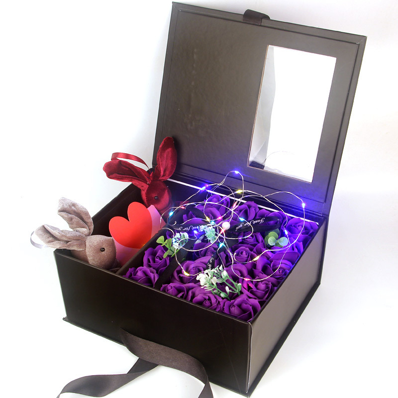 Fashion Online Rose Soap Rabbit Birthday Valentine's Girlfriend Gift Artificial Flowers' Presnets