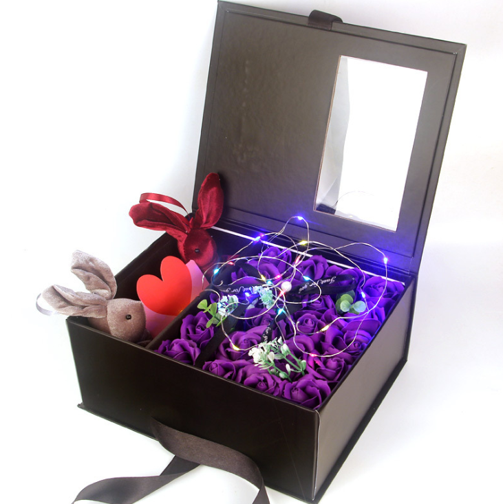 Fashion Online Rose Soap Rabbit Birthday Valentine's Girlfriend Gift Artificial Flowers' Presnets