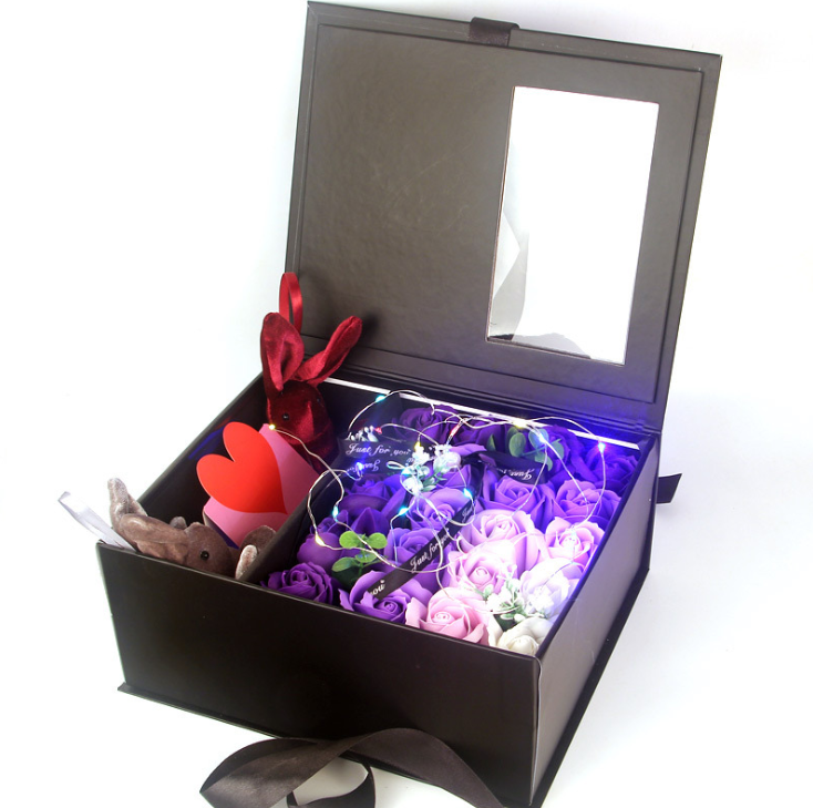 Fashion Online Rose Soap Rabbit Birthday Valentine's Girlfriend Gift Artificial Flowers' Presnets