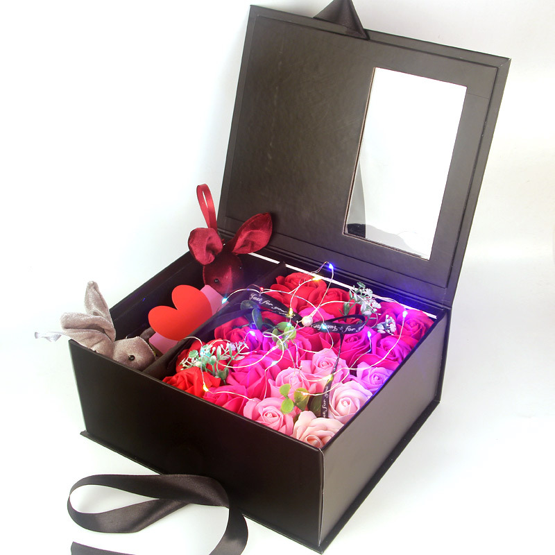 Fashion Online Rose Soap Rabbit Birthday Valentine's Girlfriend Gift Artificial Flowers' Presnets