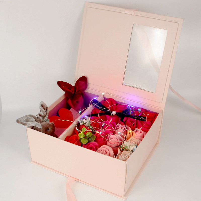 Fashion Online Rose Soap Rabbit Birthday Valentine's Girlfriend Gift Artificial Flowers' Presnets
