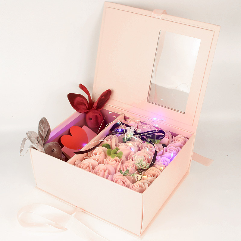 Fashion Online Rose Soap Rabbit Birthday Valentine's Girlfriend Gift Artificial Flowers' Presnets