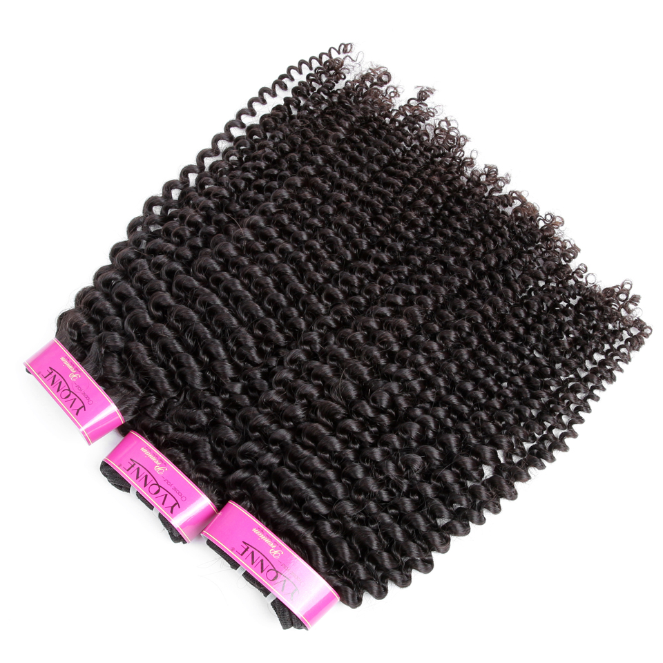 4B Kinky Curly Virgin Hair 3 Bundles Brazilian Hair Weave Bundles 100% Human Hair Natural Color