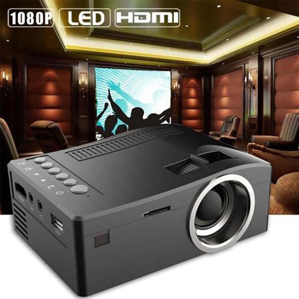Portable LED LCD Projector Display Home Theater Cinema HD 1080p Proyector HDMI USB AV VGA SD Media