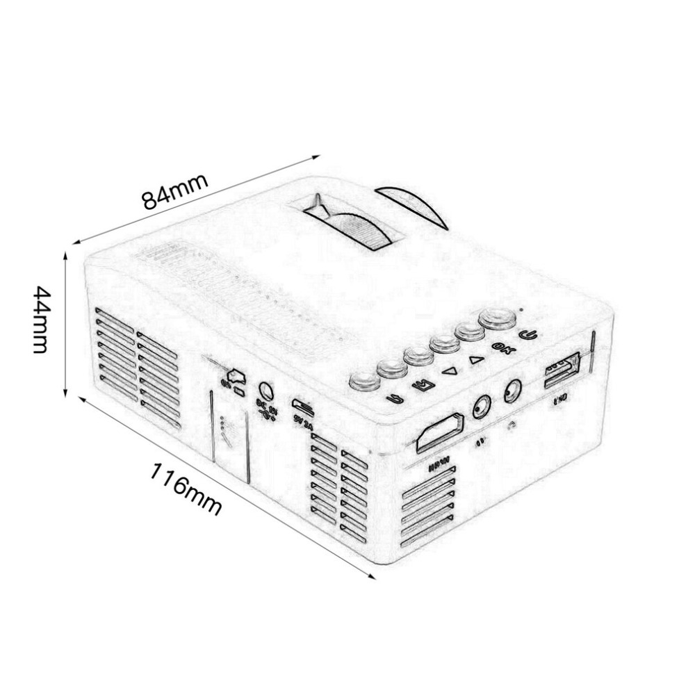 Portable LED LCD Projector Display Home Theater Cinema HD 1080p Proyector HDMI USB AV VGA SD Media