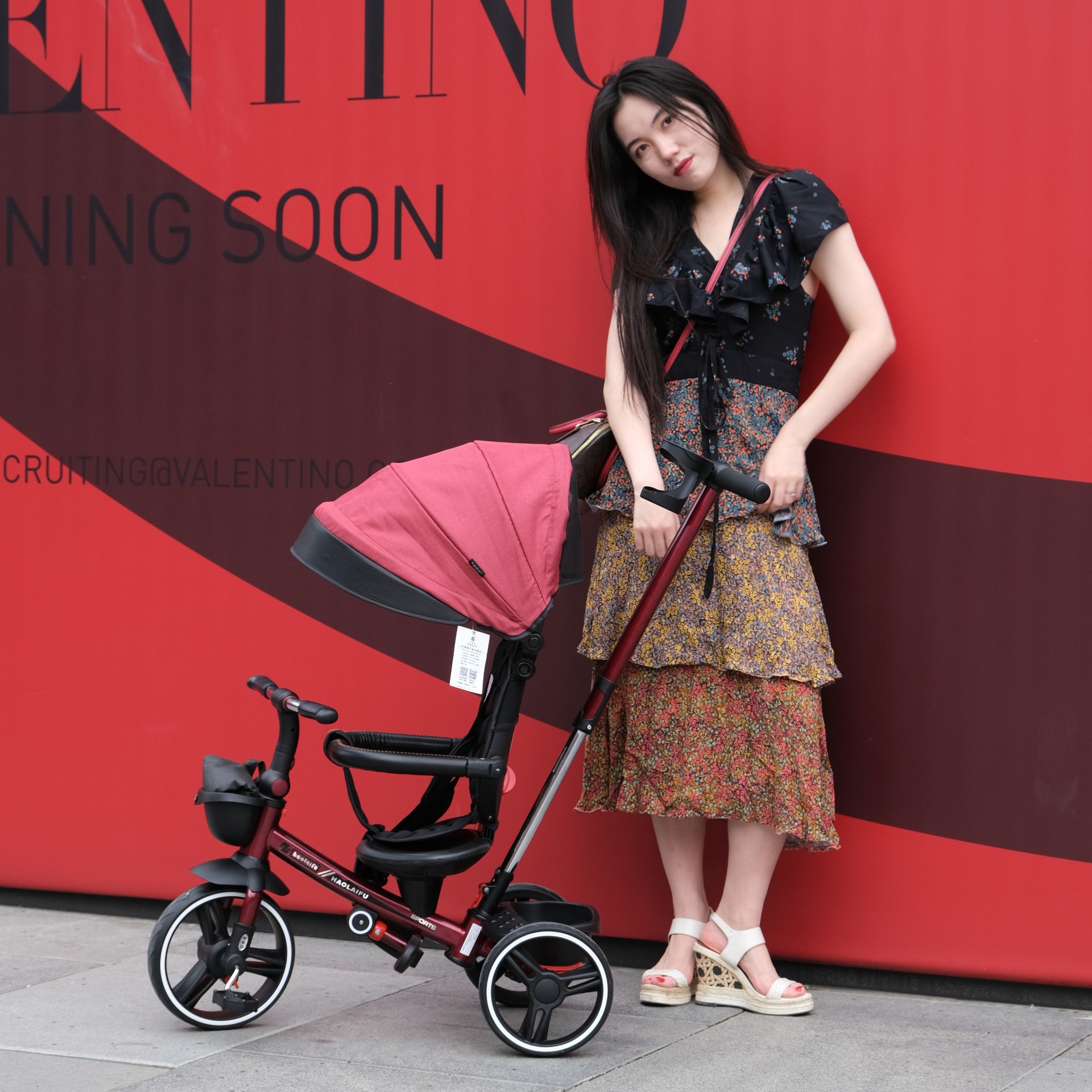 Children's tricycle bicycle 1-3-5-year-old large bike baby stroller 2-6 girl's bike