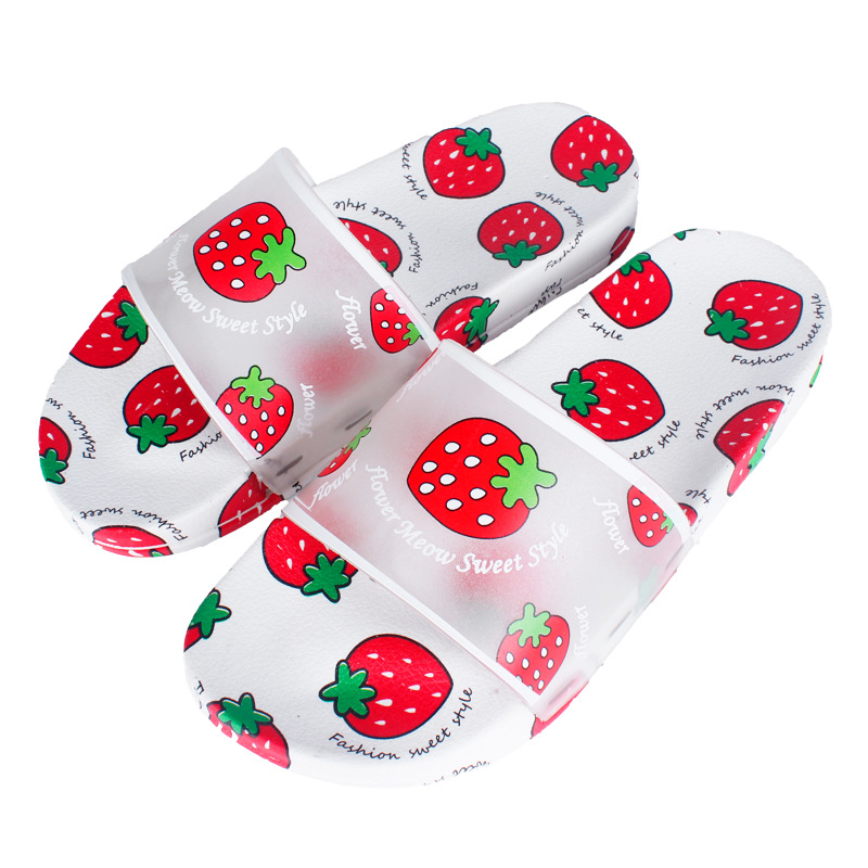 2020 New fruit slippers female wear fashion Korean version antiskid women cool slippers wholesale