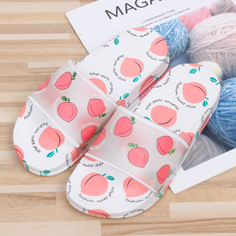 2020 New fruit slippers female wear fashion Korean version antiskid women cool slippers wholesale