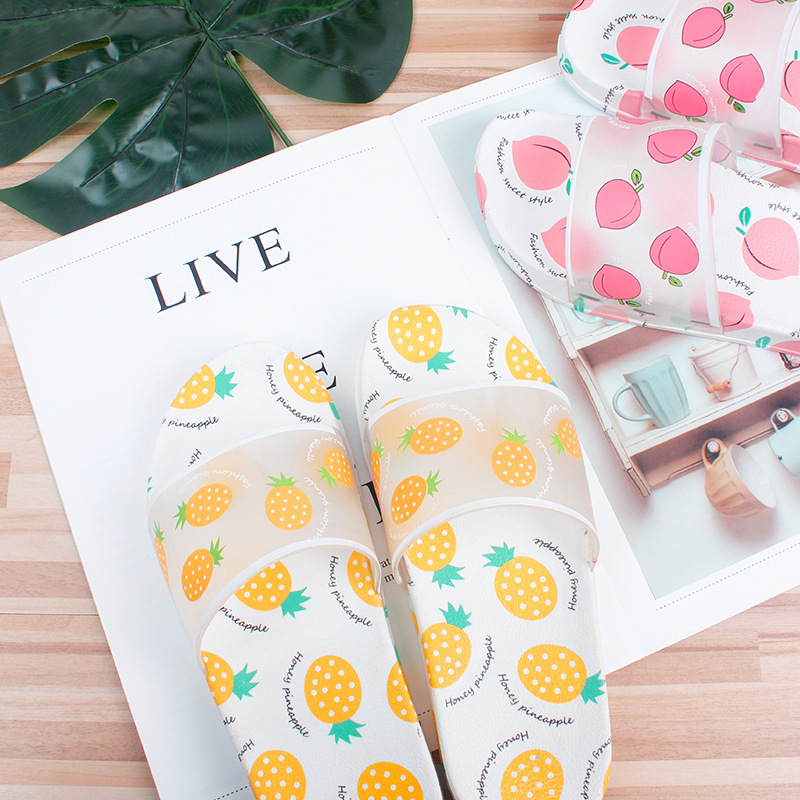 2020 New fruit slippers female wear fashion Korean version antiskid women cool slippers wholesale