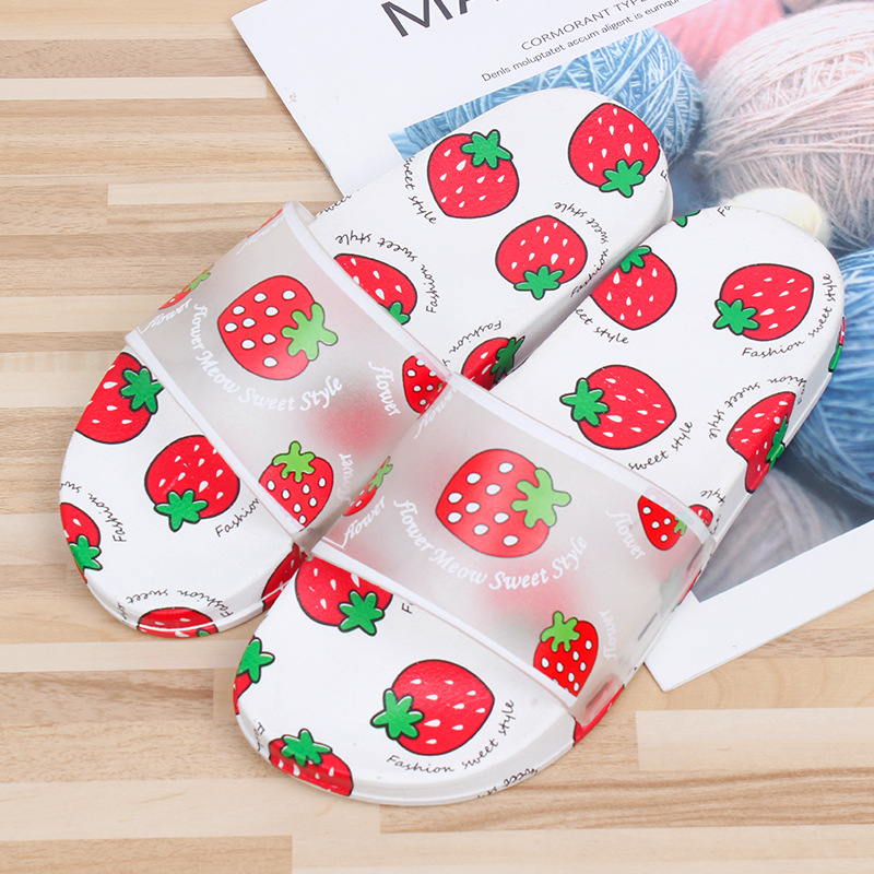 2020 New fruit slippers female wear fashion Korean version antiskid women cool slippers wholesale