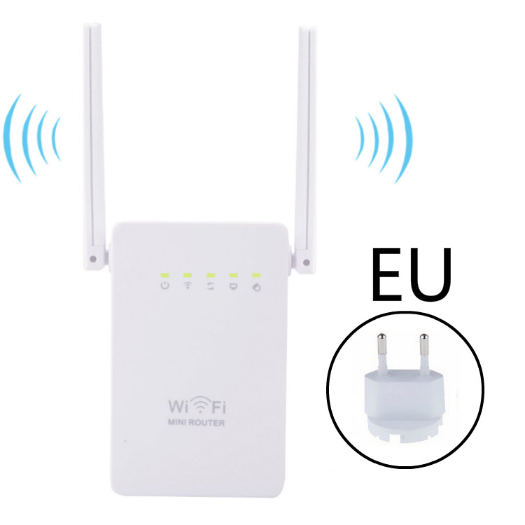 Repeater dual antenna WiFi signal amplifier