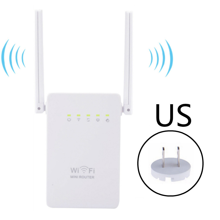 Repeater dual antenna WiFi signal amplifier