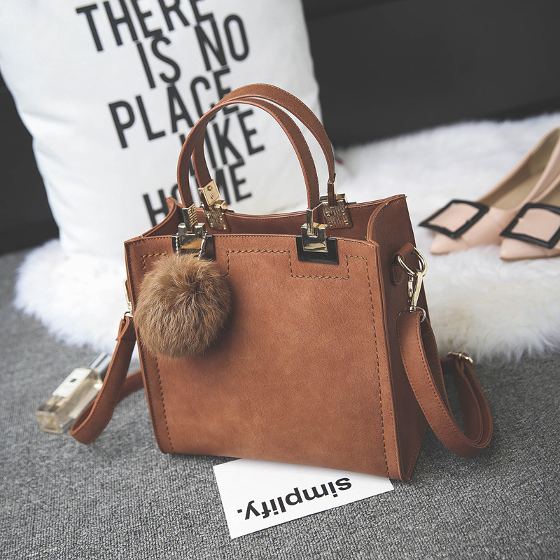 2020 New Retro Women's Handbag Maroon CrossBag Small Square Bag