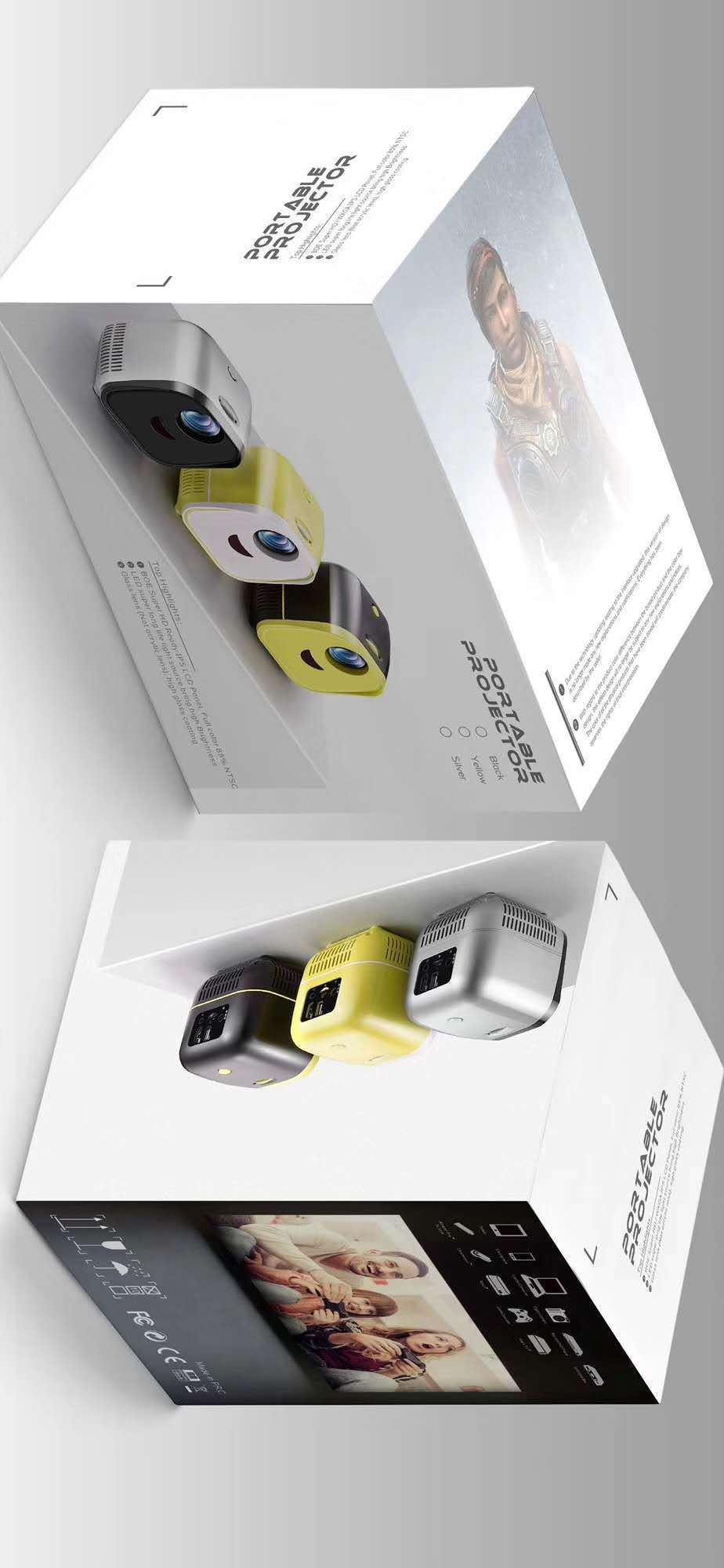 Small portable L1 projector Household children portable led mini projector HD